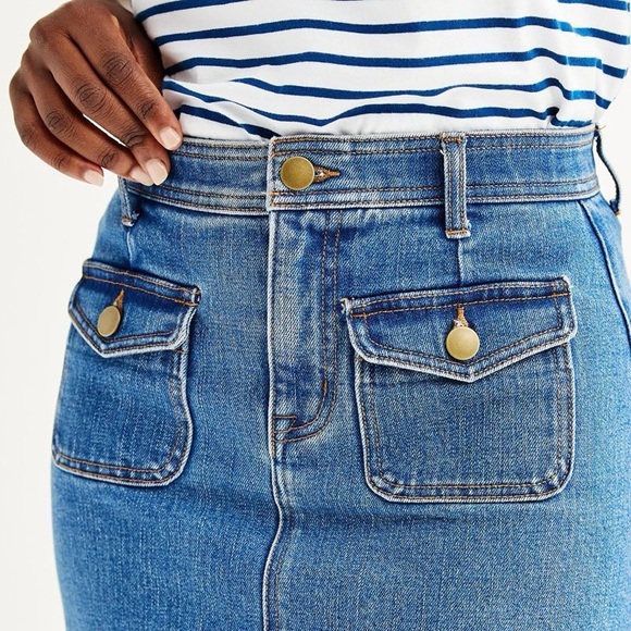 Draper James 2-Pocket Denim Skirt, size 2, NWOT - Picture 4 of 10